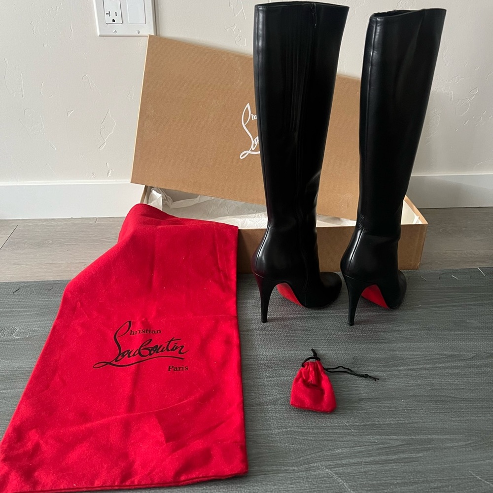 Christian Louboutin Babel 100mm Black Craft Carezza.